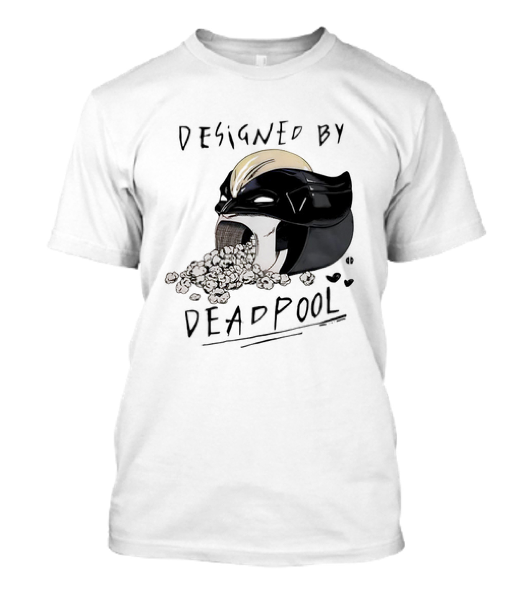 Marvel Designed By Deadpool Popcorn Vintage T-Shirt