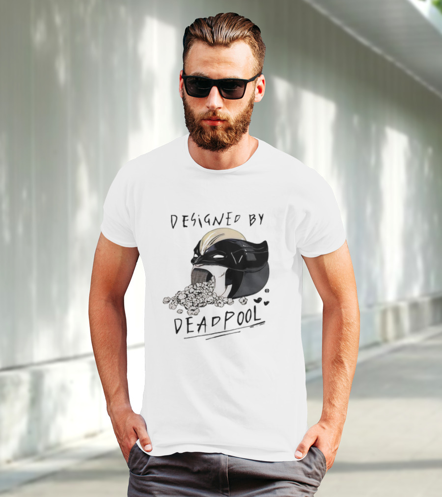 Marvel Designed By Deadpool Popcorn Vintage T-Shirt