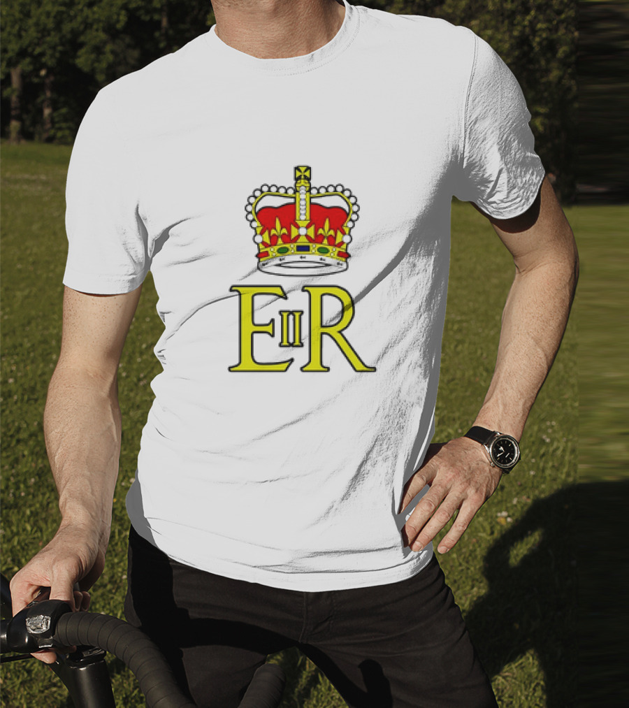 Elizabeth II ER Crown UK Monarch God Save The Queen Iconic Royal T-Shirt