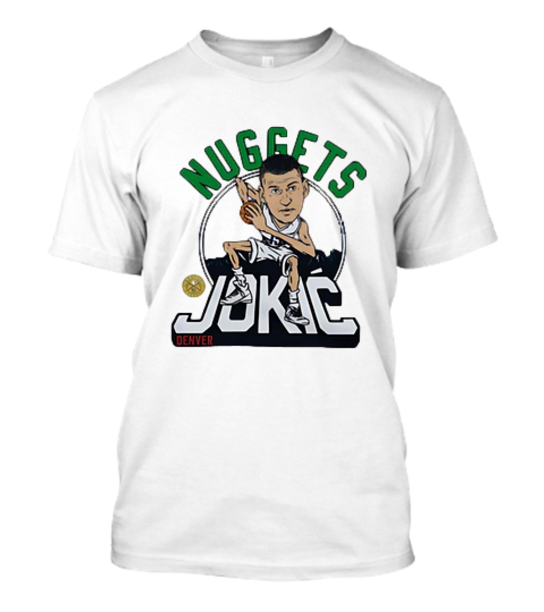 Denver Nuggets Jokic Caricature Signature T-Shirt