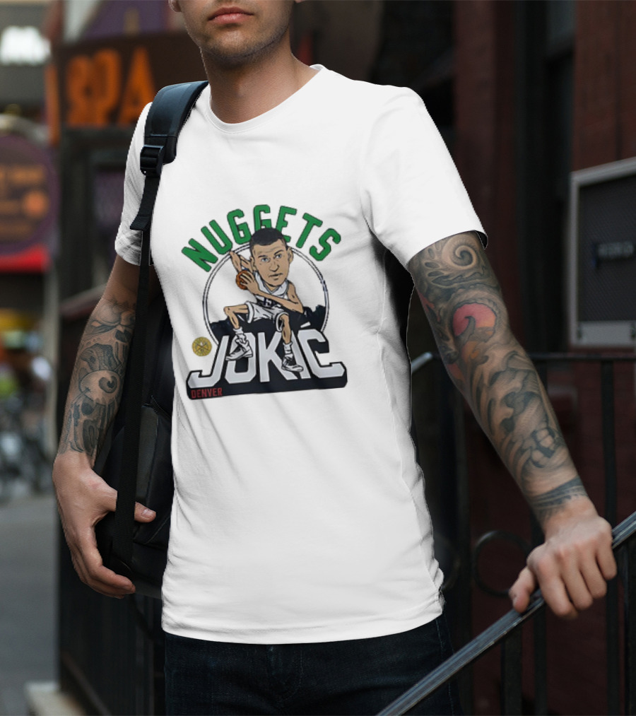 Denver Nuggets Jokic Caricature Signature T-Shirt