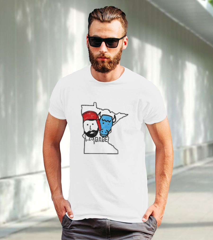 Hey Babe Cute Paul Bunyan Ox Minnesota Meme T-Shirt