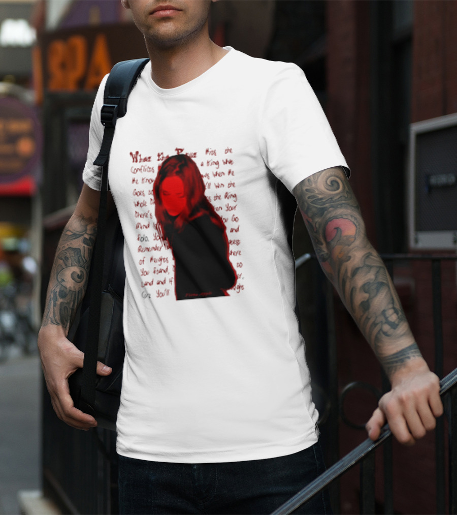 Fiona Apple When The Pawn Full Excerpt Bold Text Red T-Shirt