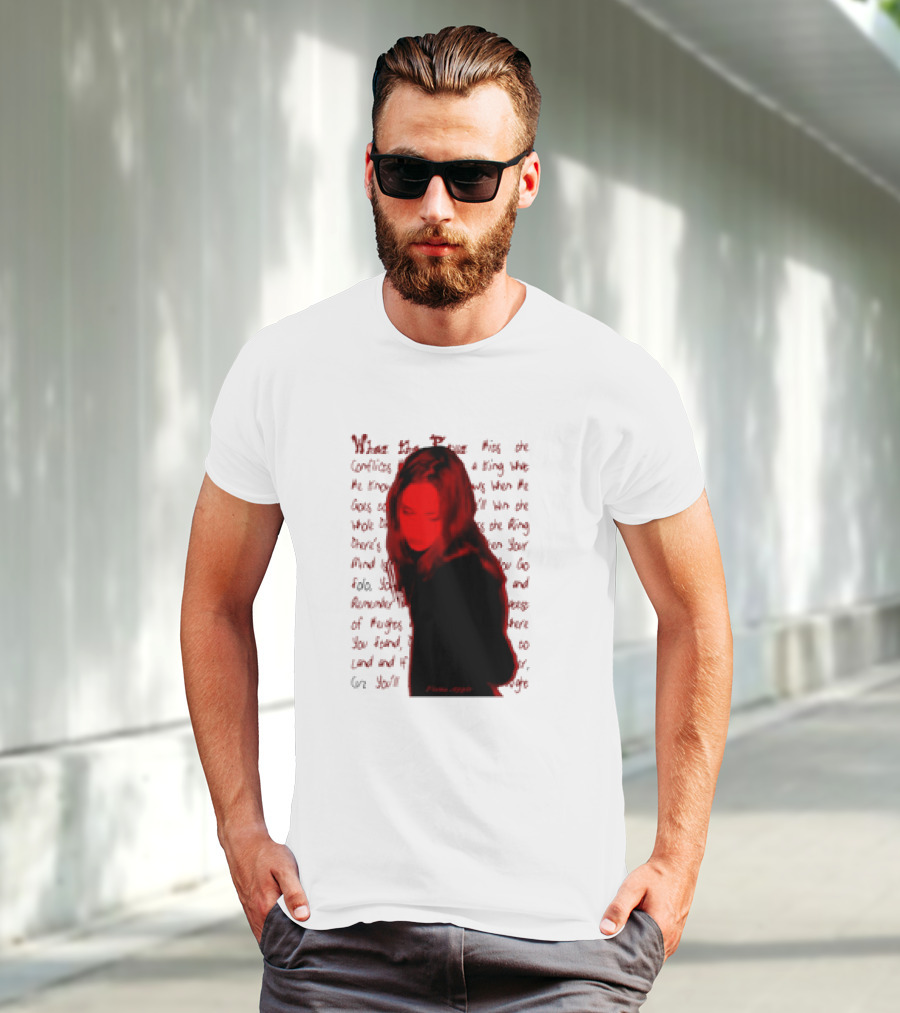 Fiona Apple When The Pawn Full Excerpt Bold Text Red T-Shirt