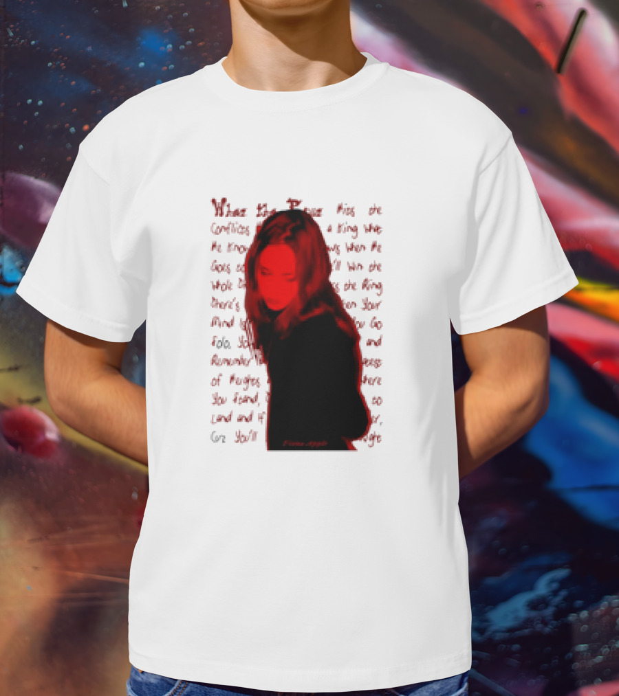 Fiona Apple When The Pawn Full Excerpt Bold Text Red T-Shirt