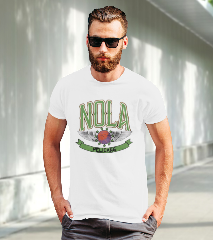NOLA Pelicans Basketball Wings T-Shirt