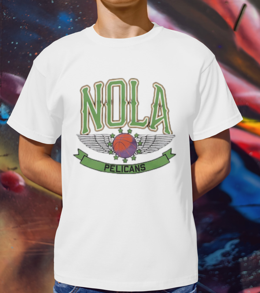NOLA Pelicans Basketball Wings T-Shirt