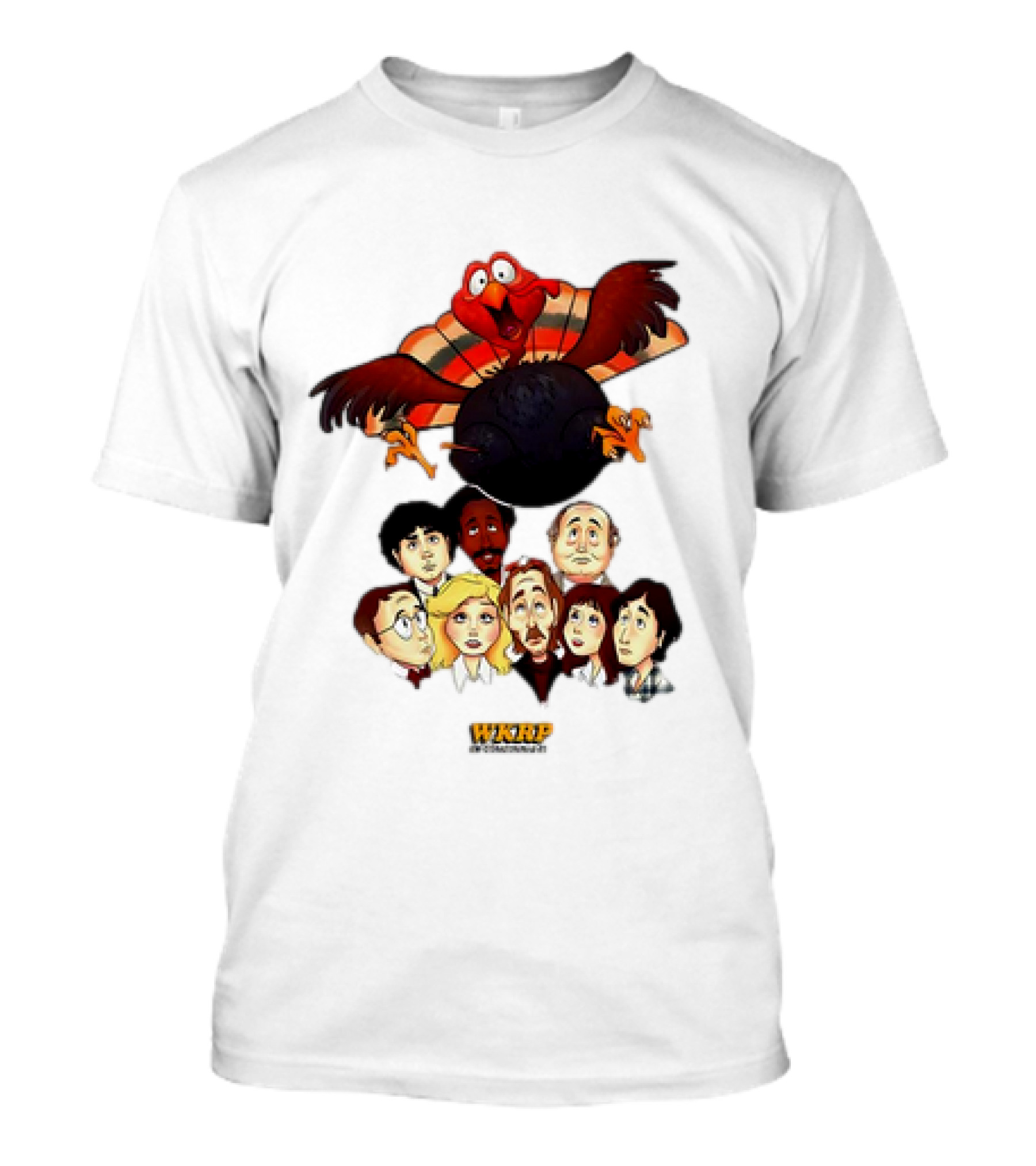 WKRP In Cincinnati Turkey Drop Cartoon Characters T-Shirt