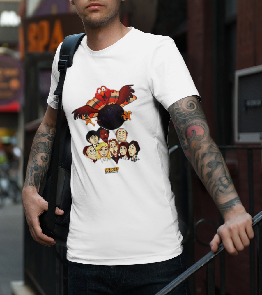 WKRP In Cincinnati Turkey Drop Cartoon Characters T-Shirt
