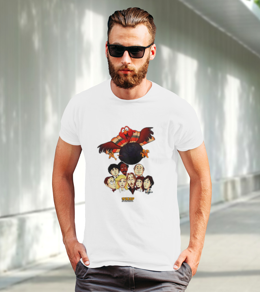 WKRP In Cincinnati Turkey Drop Cartoon Characters T-Shirt