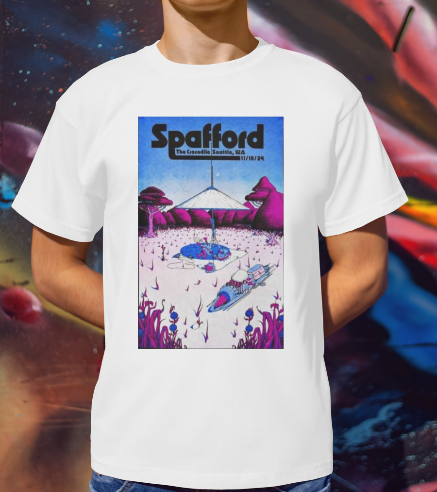 Spafford Live At The Crocodile Seattle 11/10/24 Vintage Sci-Fi Scene T-Shirt