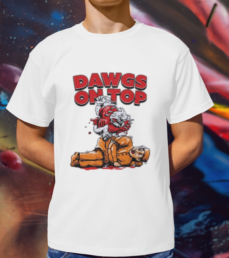 Georgia Bulldogs Dawgs On Top Victoriously Over Tennessee T-Shirt