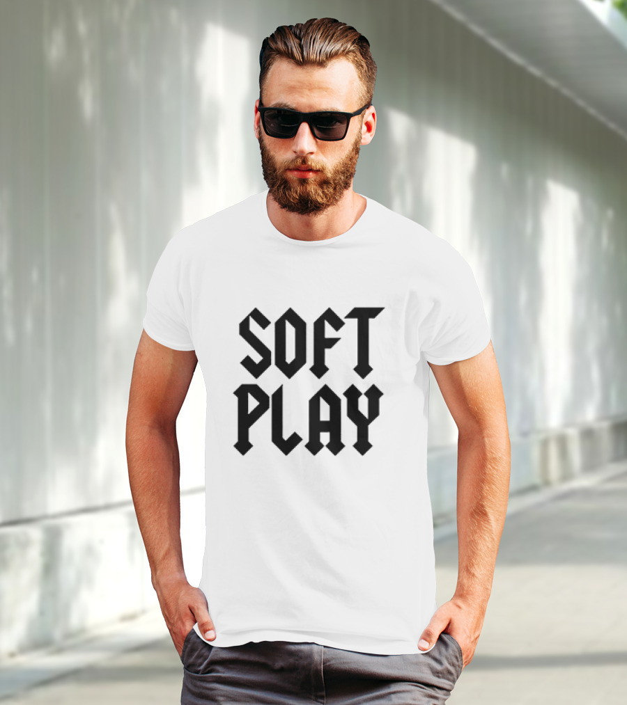 Soft Play Retro Gothic Text T-Shirt