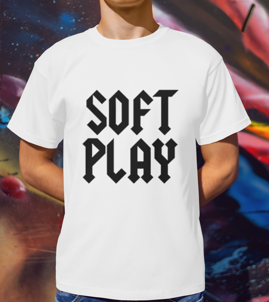Soft Play Retro Gothic Text T-Shirt