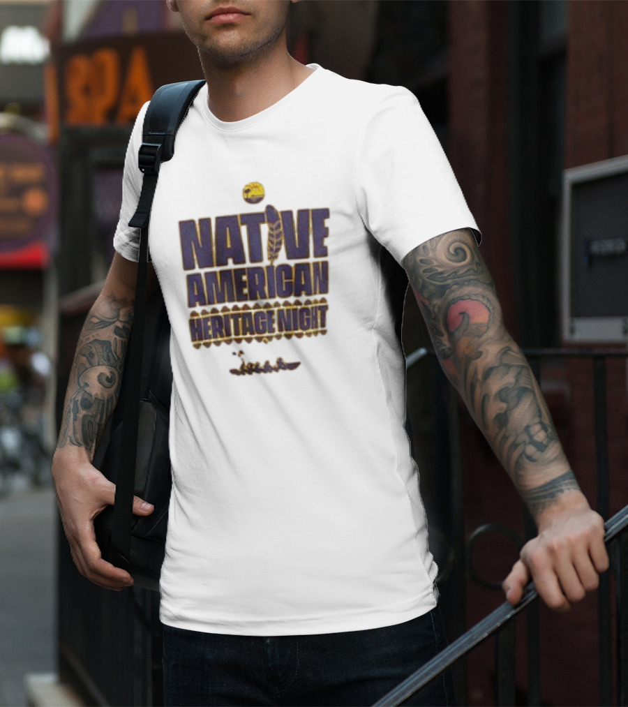 South Bay Lakers Native American Heritage Night Basketball Feather T-Shirt