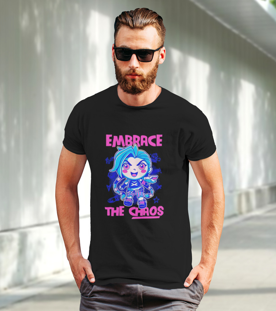 Embrace The Chaos Jinx League Of Legends Arcane Graffiti T-Shirt