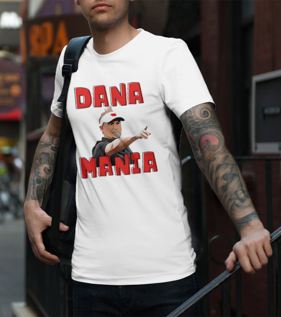 Dana Mania Nebraska Cornhusker Enthusiasm Pointing T-Shirt