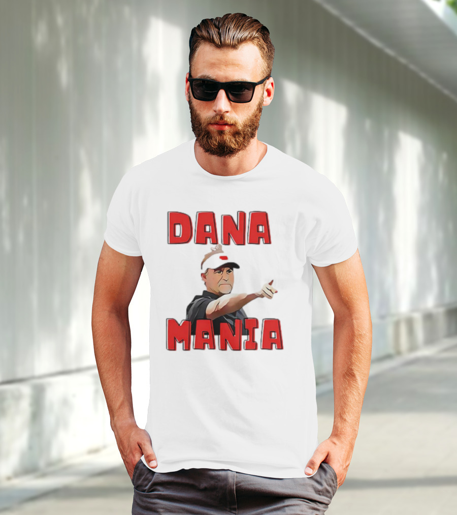 Dana Mania Nebraska Cornhusker Enthusiasm Pointing T-Shirt