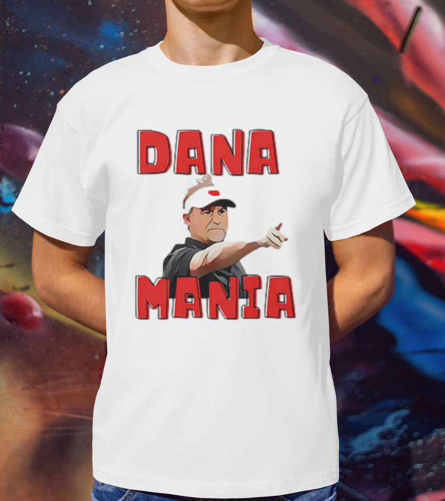 Dana Mania Nebraska Cornhusker Enthusiasm Pointing T-Shirt