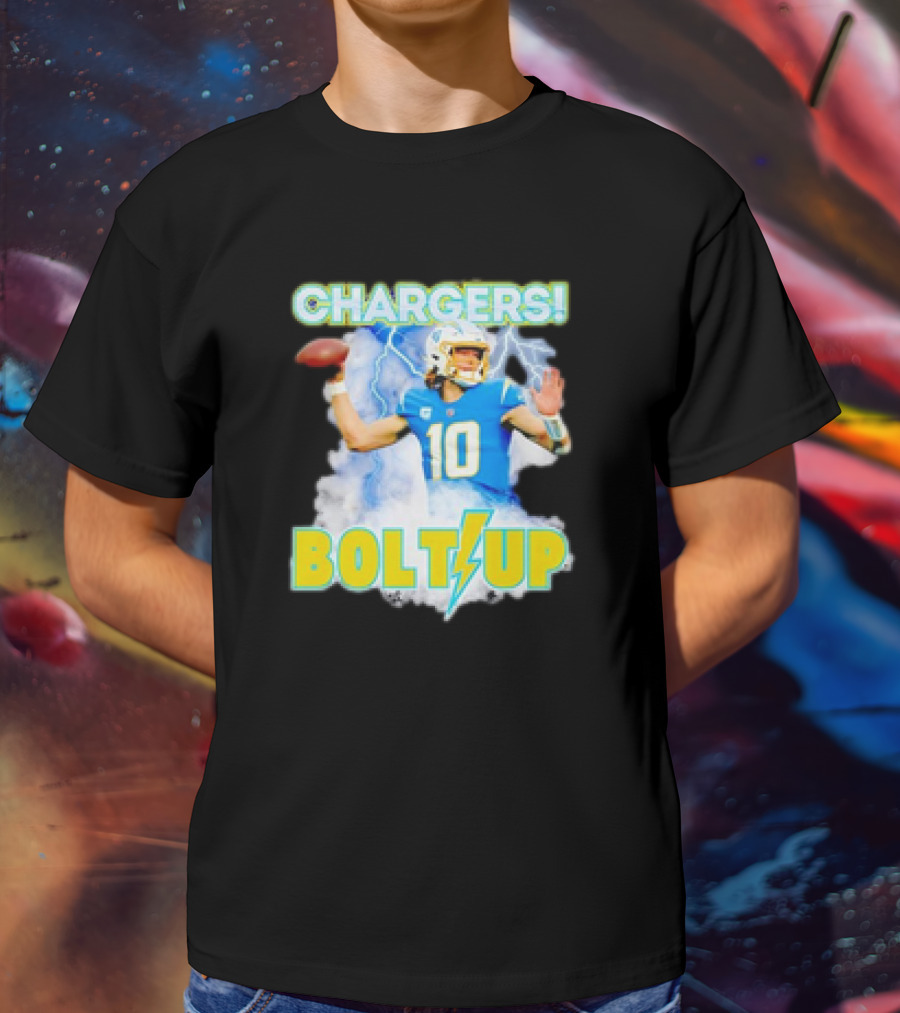 Chargers Bolts Up Justin Herbert NFL Football Fan T-Shirt