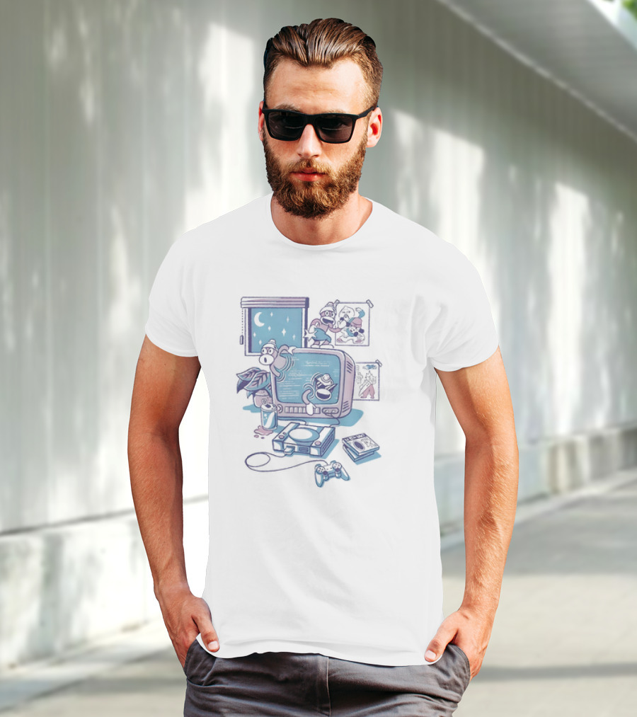 Ape Escape Carefree Days Retro Gaming Vibe Nights T-Shirt