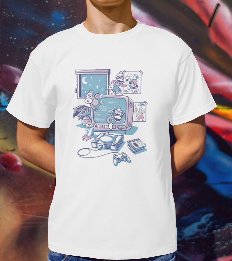 Ape Escape Carefree Days Retro Gaming Vibe Nights T-Shirt