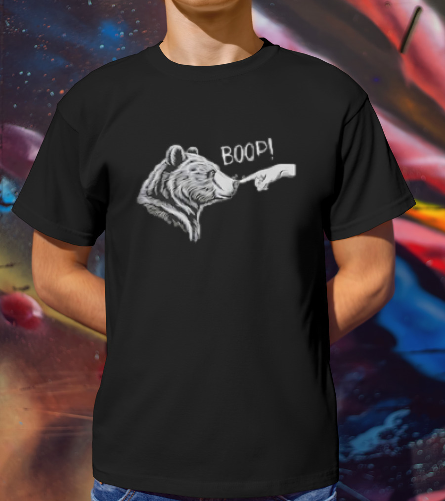 Boop Bear Nose Meme Hand Pointing Boop T-Shirt