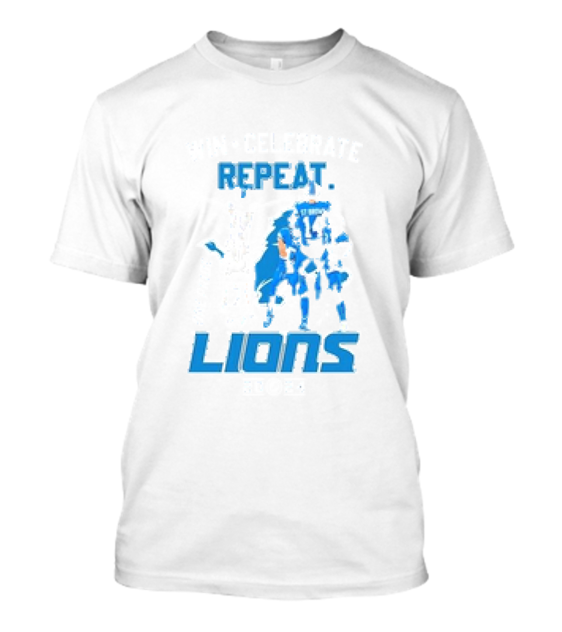 Repeat Lions Win Celebrate One Pride Detroit Lions T-Shirt