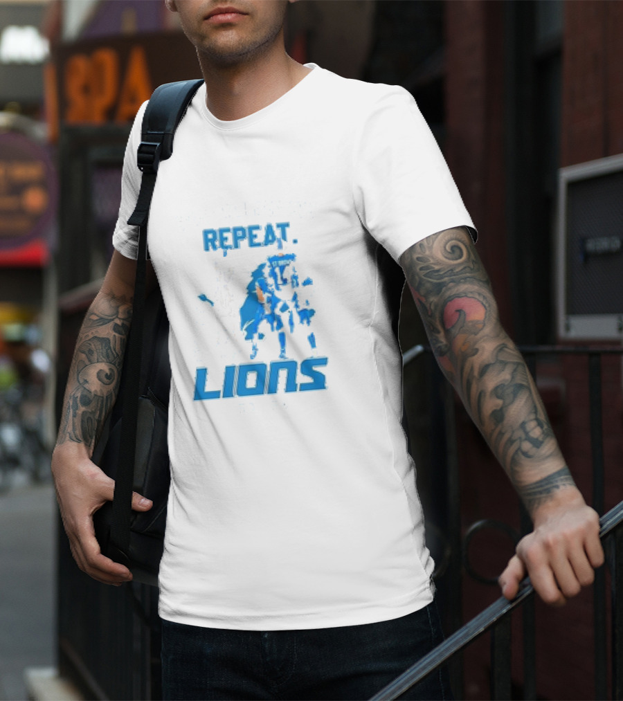 Repeat Lions Win Celebrate One Pride Detroit Lions T-Shirt