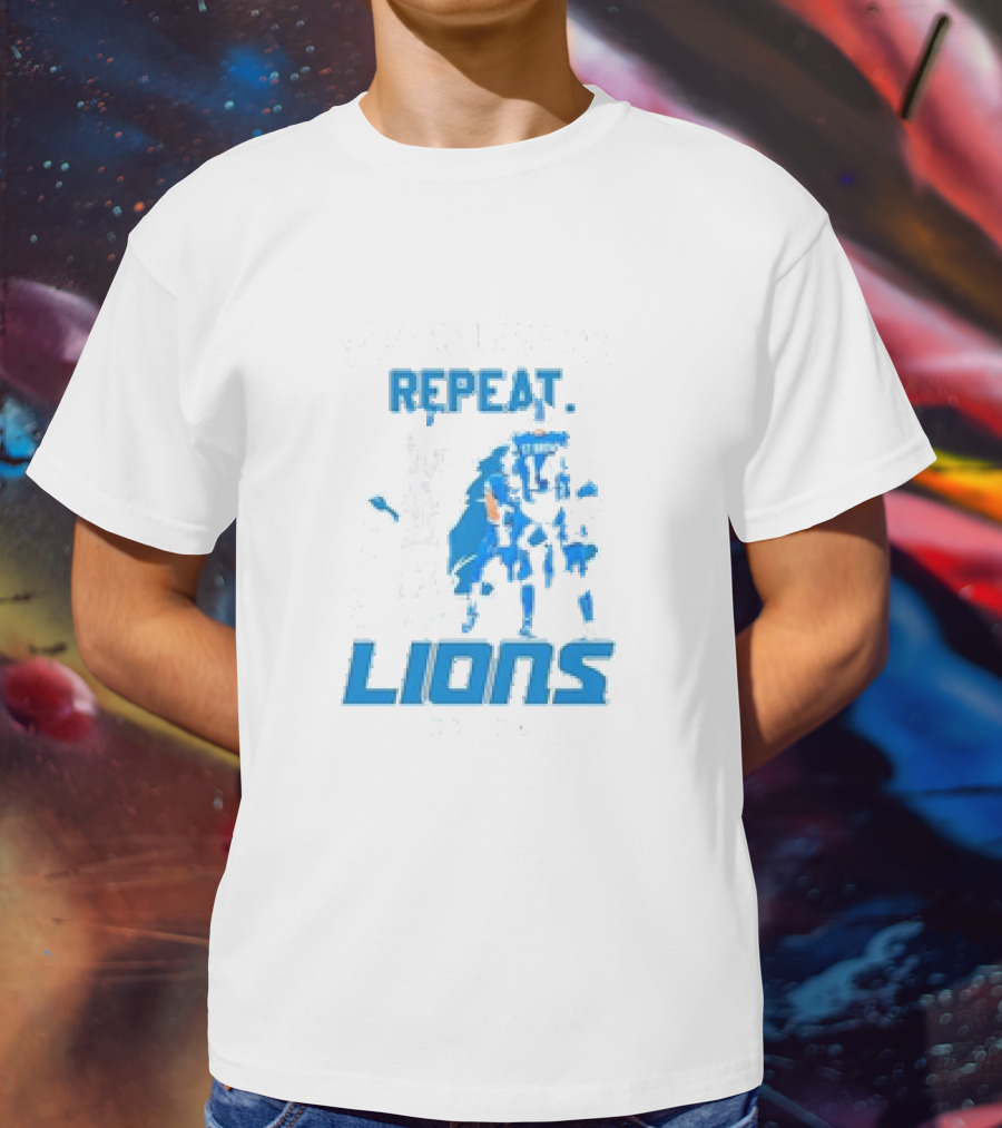 Repeat Lions Win Celebrate One Pride Detroit Lions T-Shirt