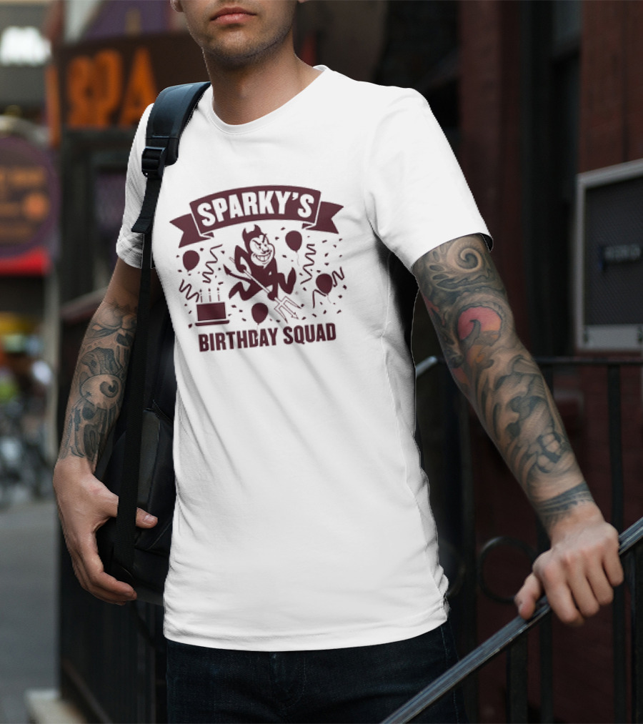 Arizona State Sun Devils Sparky's Birthday Squad T-Shirt