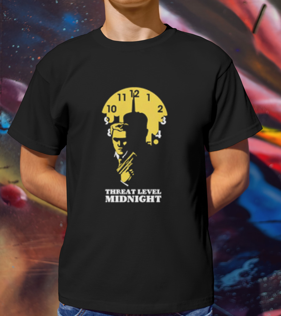Threat Level Midnight The Office Clock Face T-Shirt