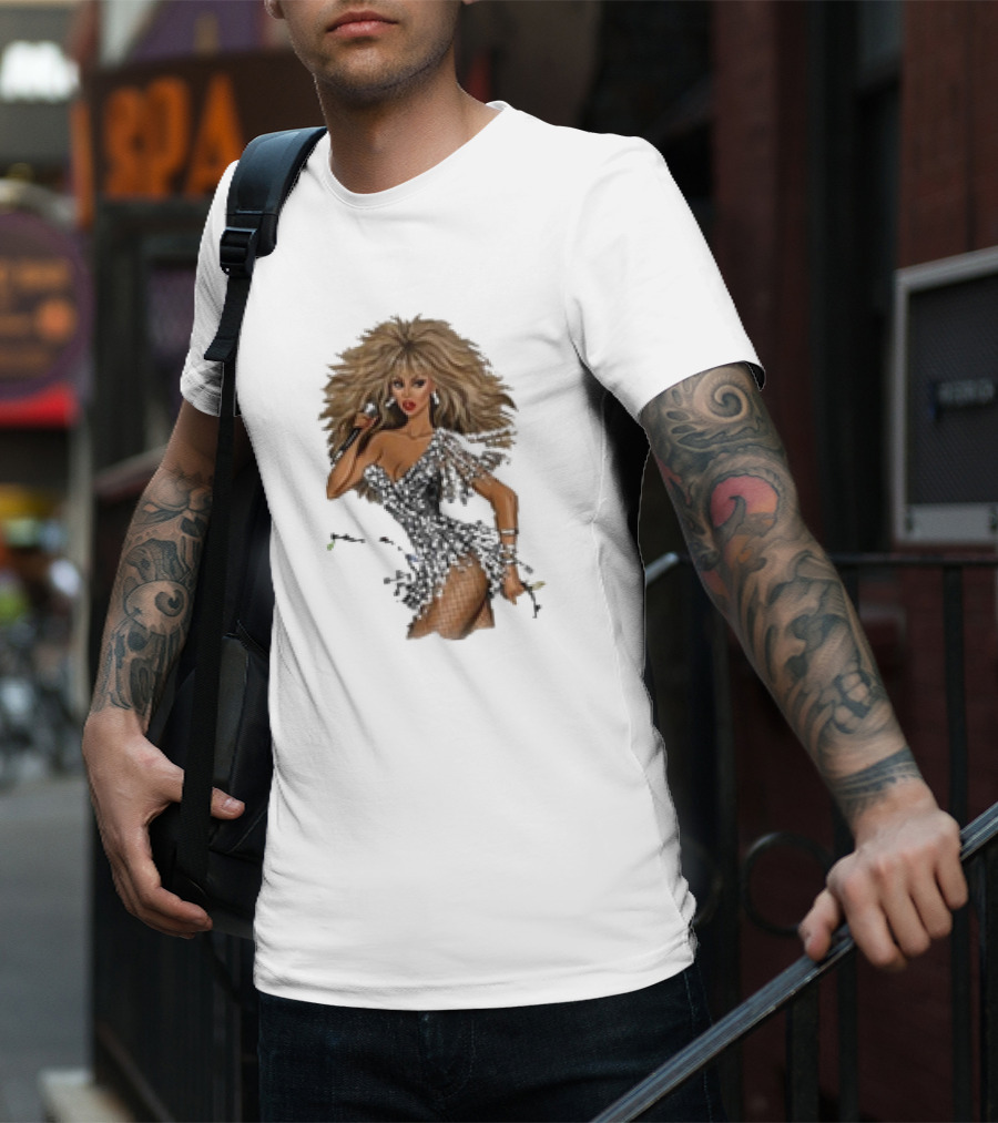 White Christmas Hayden Williams Tina Turner Glamorous Sequin Diva T-Shirt