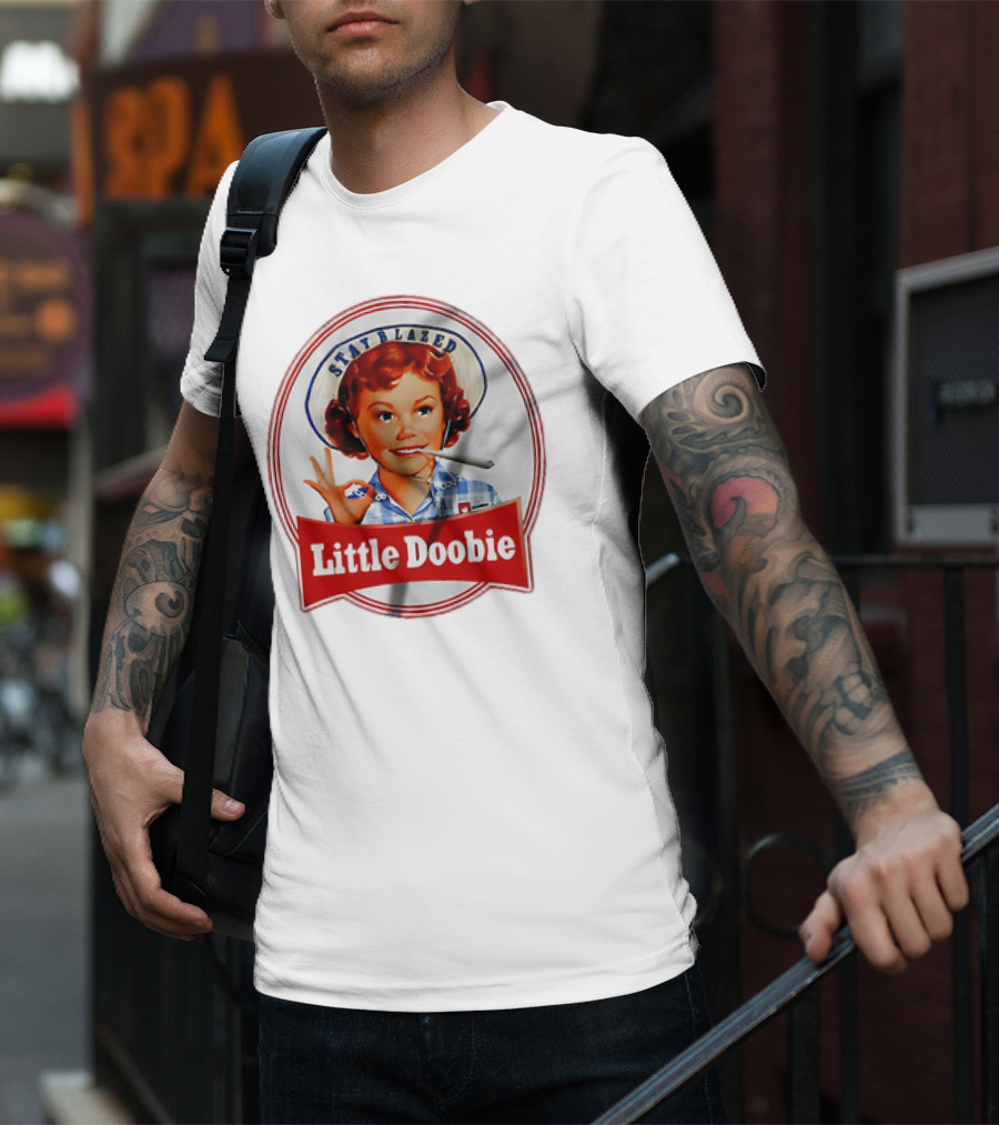 Stay Blazed Little Doobie Smoking Weed Funny T-Shirt