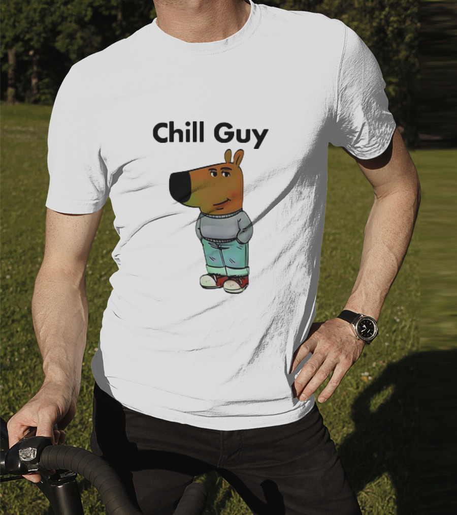 Chill Guy Dog Meme Casual T-Shirt