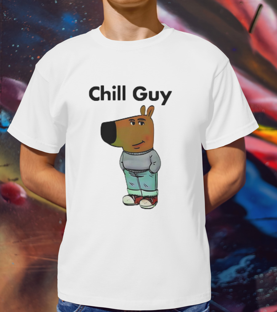 Chill Guy Dog Meme Casual T-Shirt