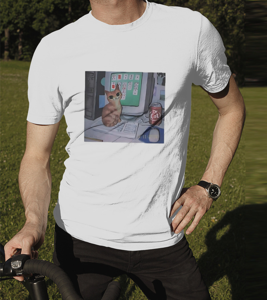 Cat Kelly Pringle Dr Cat Computer Solitaire T-Shirt