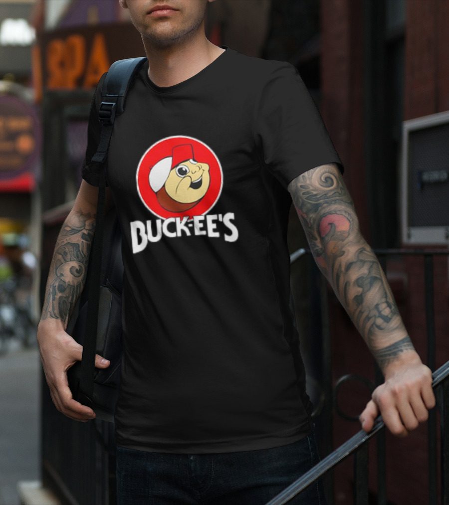 Buck-ee’s Cartoon Retro Logo Red Cap Circle T-Shirt