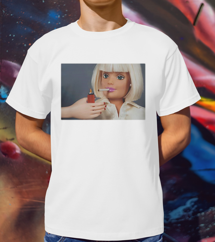Barbie Smoking Cigarettes Doll With Lighter T-Shirt