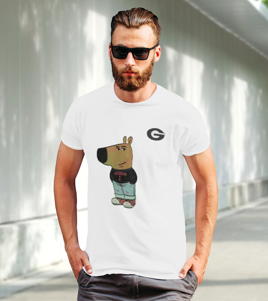 Georgia Bulldogs I Am Just A Chill Guy G Logo Cartoon Character T-Shirt