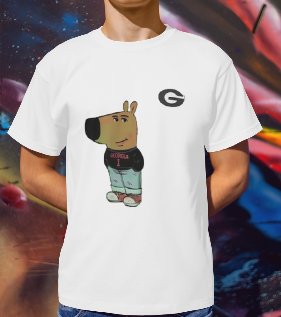 Georgia Bulldogs I Am Just A Chill Guy G Logo Cartoon Character T-Shirt