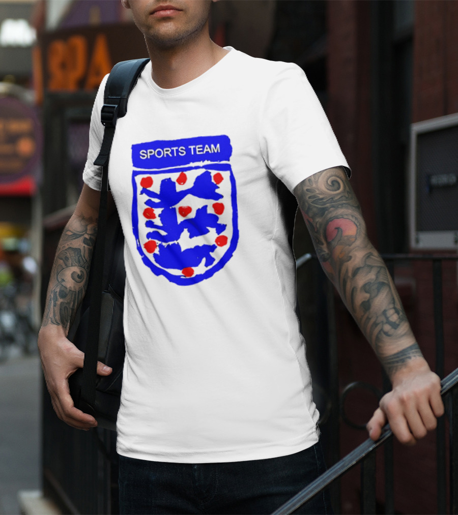 Sports Team Three Lions England Badge Crest T-Shirt