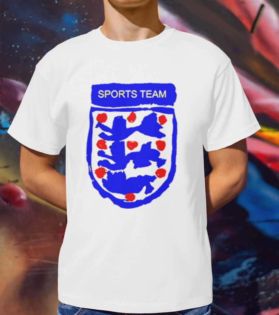 Sports Team Three Lions England Badge Crest T-Shirt