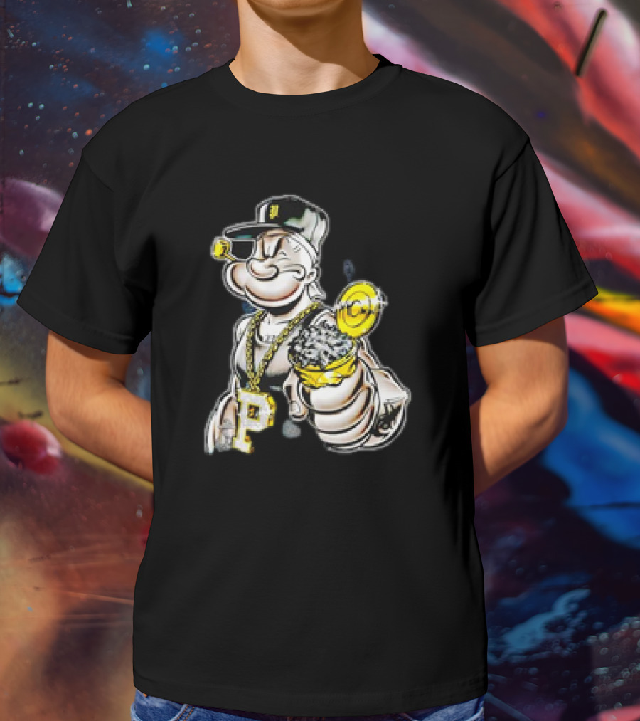 Spinach Pimp Chain And Cap Style Billboard T-Shirt