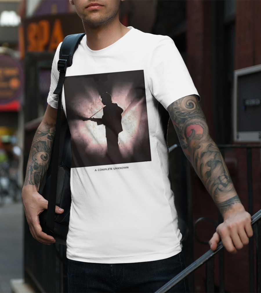 A Complete Unknown Retro Silhouette Illuminated Stage Presence T-Shirt