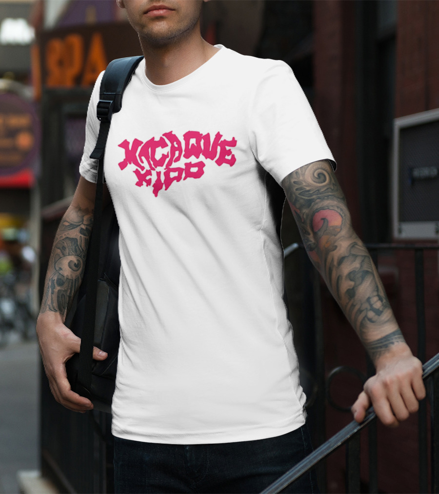 Macaque Kido Bold Pink Text T-Shirt