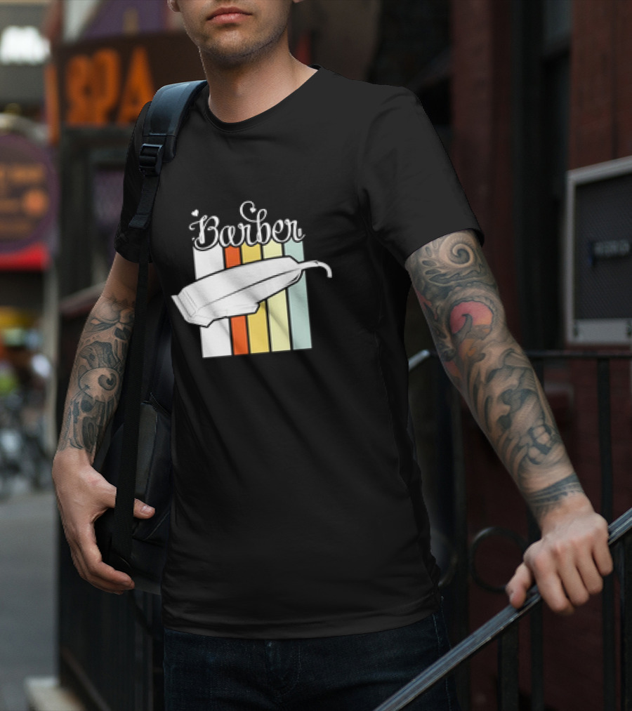 Barber Clippers Retro T-Shirt