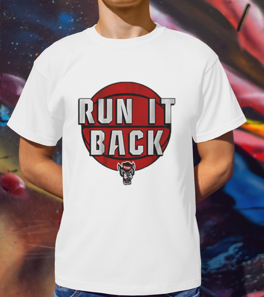 NC State Wolfpack Basketball Run It Back Red Basketball T-Shirt