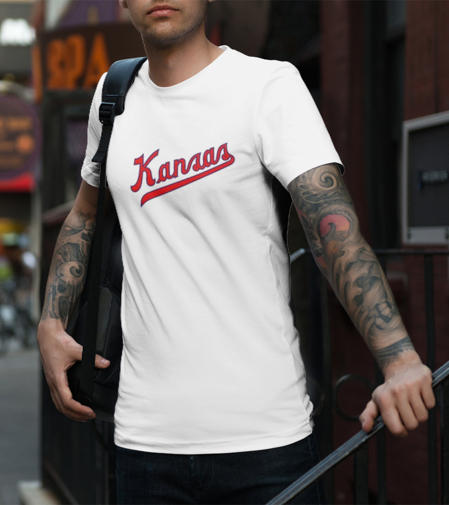 Kansas Jayhawks Red Script T-Shirt