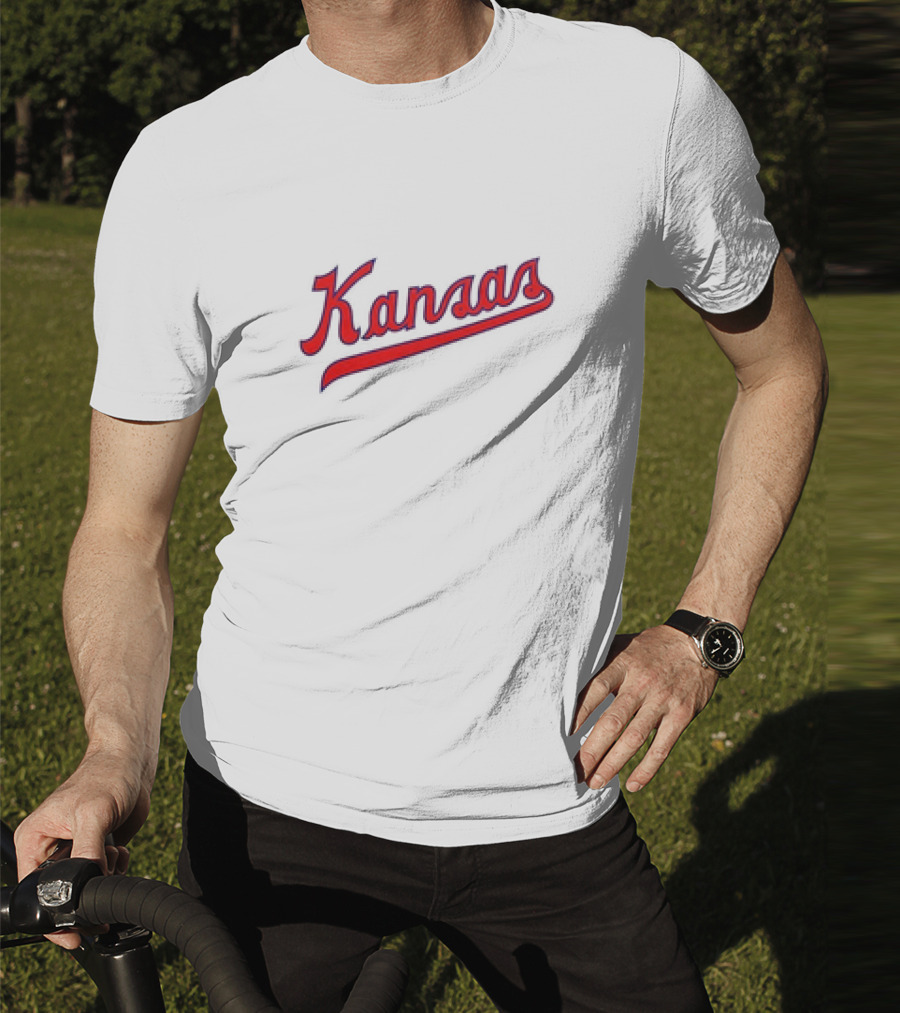 Kansas Jayhawks Red Script T-Shirt